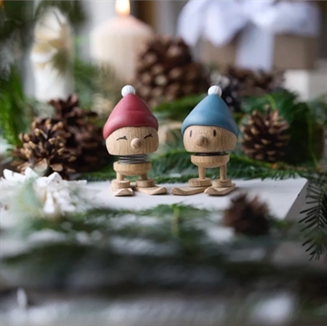 Hoptimist skiing, blå hue med gratis indgravering